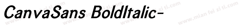 CanvaSans BoldItalic字体转换